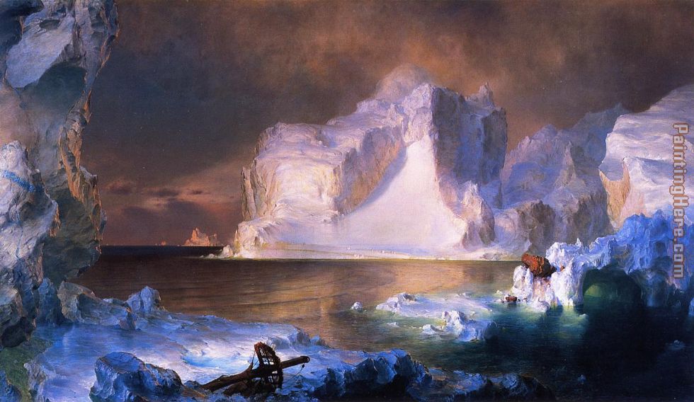 The Icebergs painting - Frederic Edwin Church The Icebergs art painting
